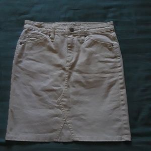 White jean skirt